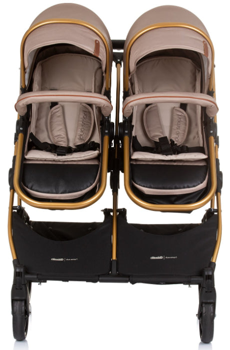 Carrinho de gémeos Chipolino Duo Smart Golden Beige