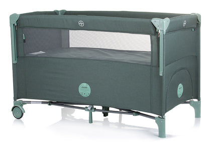 Cama de viagem 2 níveis com lateral rebatível Chipolino Relax Pine