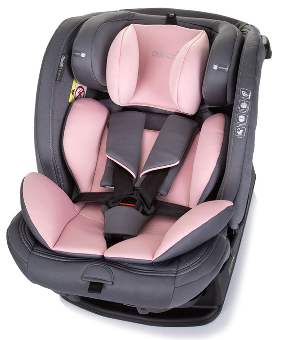 Cadeira auto i-Size 40-150cm Chipolino Aviato Flamingo