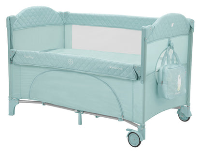 Cama de viagem 2 níveis Kikka Boo Milky Way Menta