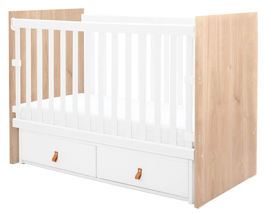 Cama de grades em madeira com gavetas Kikka Boo Hollee Madera