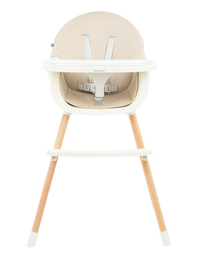 Cadeira da papa Kikkaboo 2 em 1 Nutri Wood Beige