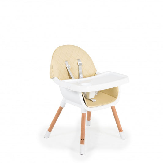 Cadeira da papa Moni Wooden Gelato 2 in 1 Beige