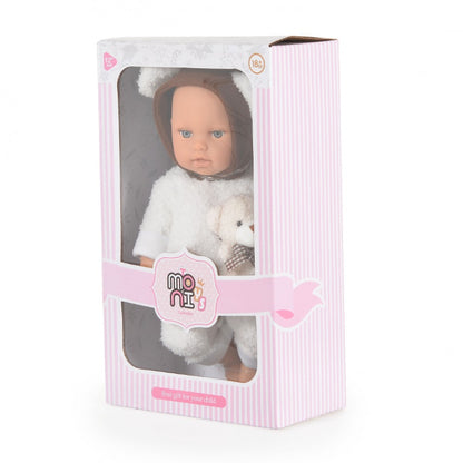Boneca Moni Bear Baby White Rabbit 30 cm