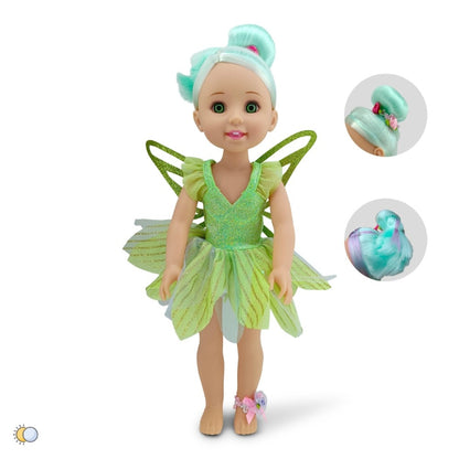 Boneca Pretty Girl Moni Fairy Green 38 cm