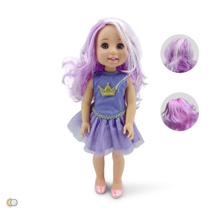 Boneca Pretty Girl Moni Fairy Purple 38 cm