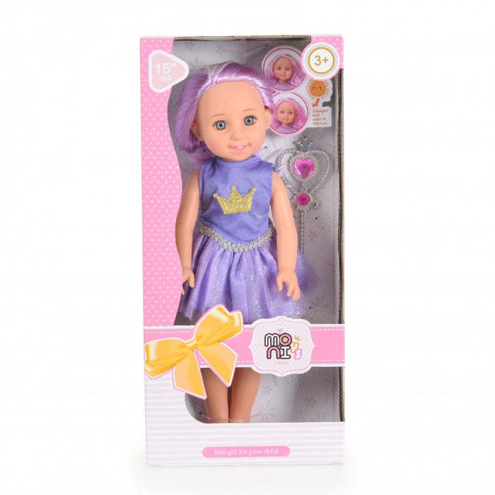 Boneca Pretty Girl Moni Fairy Purple 38 cm
