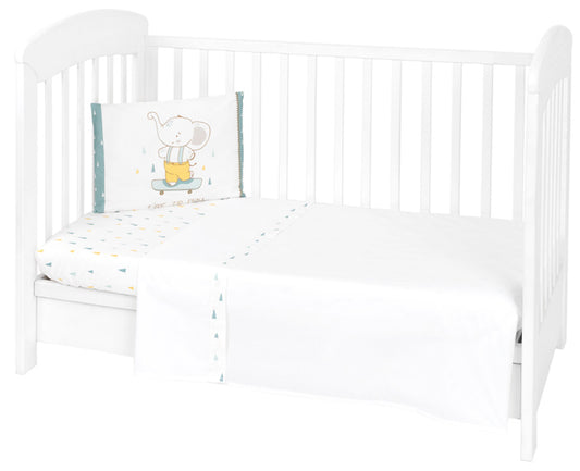 Conjunto jogo de cama 3pçs 70x140cm Kikka Boo Elephant Time