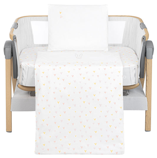 Conjunto jogo de cama para berço 5pçs Kikka Boo Rabbits in Love