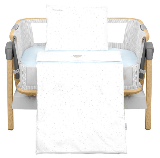 Conjunto jogo de cama para berço 5pçs Kikka Boo Dream Big Azul