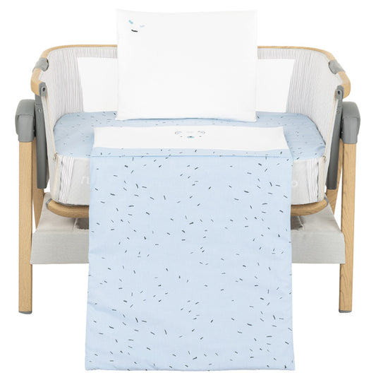 Conjunto jogo de cama para berço 5pçs Kikka Boo Bear with me Azul