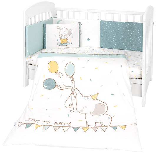Conjunto jogo de cama 6pçs 70x140cm Kikka Boo Elephant Time