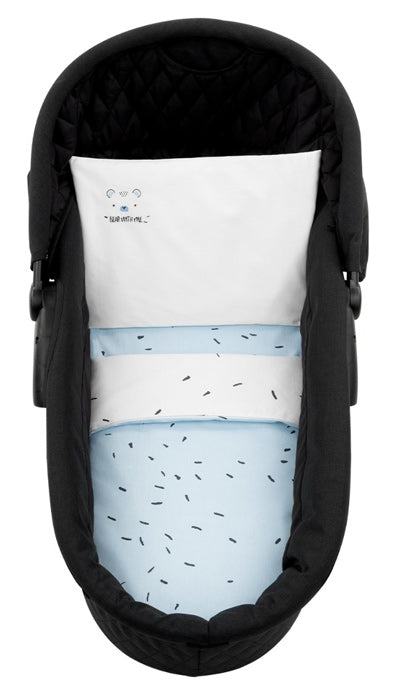 Conjunto jogo de cama para alcofa 6pçs Kikka Boo Bear with me Azul