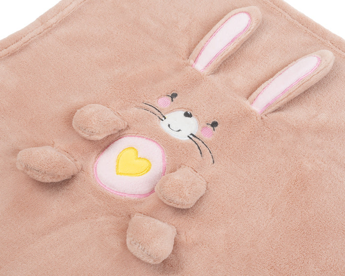 Manta de bebé bordada 3D Kikka Boo Bunny Rosa