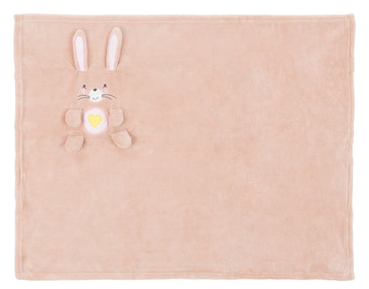 Manta de bebé bordada 3D Kikka Boo Bunny Rosa