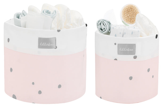 Conjunto de cestas 2pçs Kikka Boo Bear with me Rosa