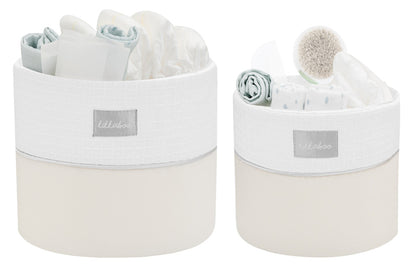 Conjunto de cestas 2pçs Kikka Boo Dream Big Beige