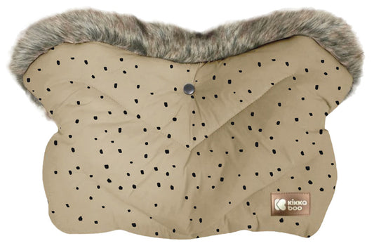 Luvas de inverno Kikka Boo Luxury Fur Dots Beige