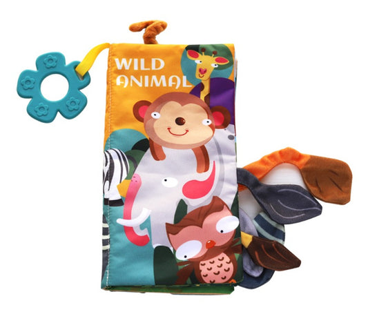 Livro educativo com mordedor Kikka Boo Wild animals