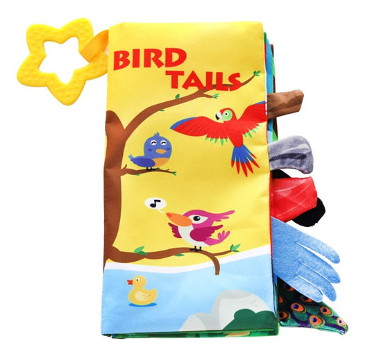 Livro educativo com mordedor Kikka Boo Bird tails