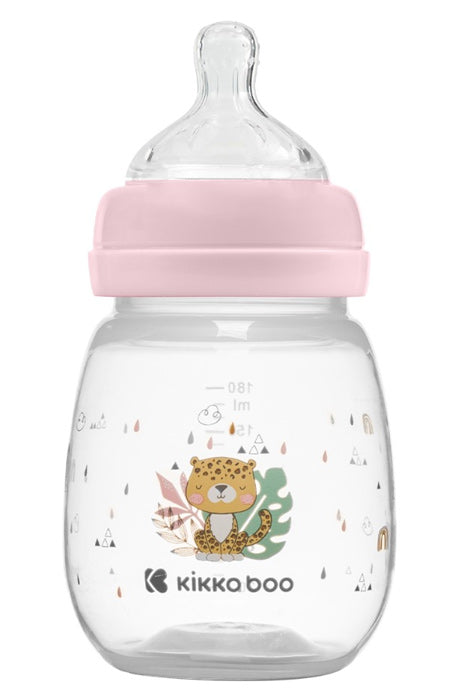 Biberão anti-cólicas 180ml Kikka Boo Savanna Rosa