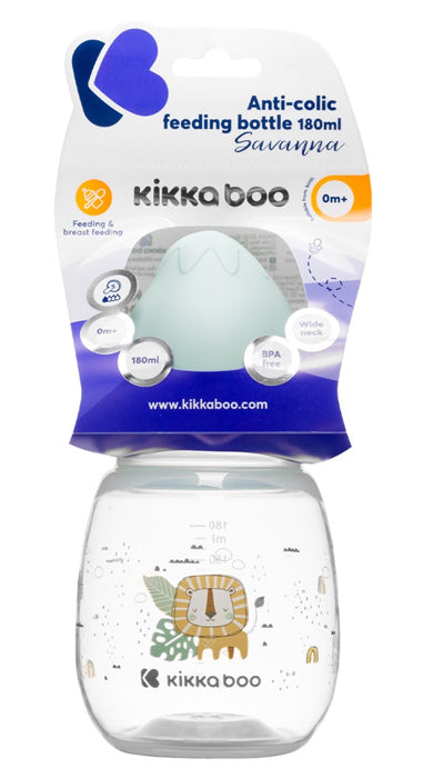 Biberão anti-cólicas 180ml Kikka Boo Savanna Menta