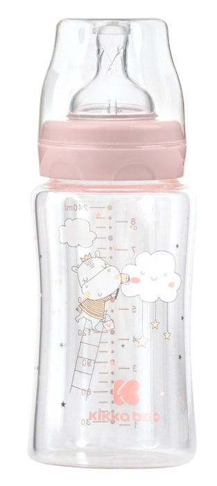 Biberão de vidro 240ml Kikka Boo Hippo Dreams Rosa