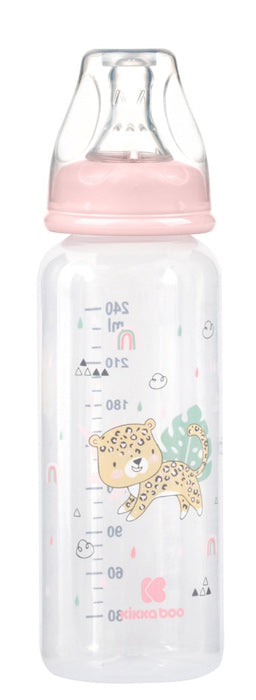 Biberão anti-cólicas 240ml Kikka Boo Savanna Rosa