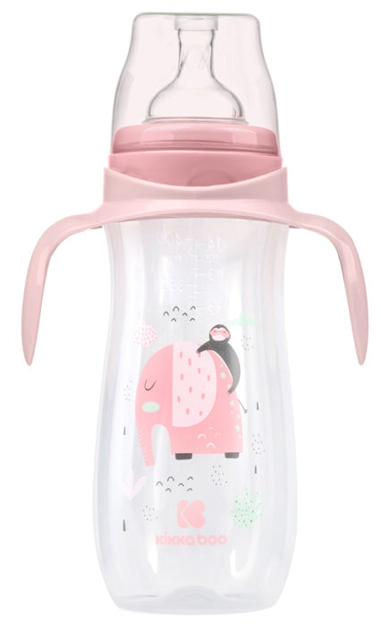 Biberão anti-cólicas 400ml Kikka Boo Jingle Jungle Rosa