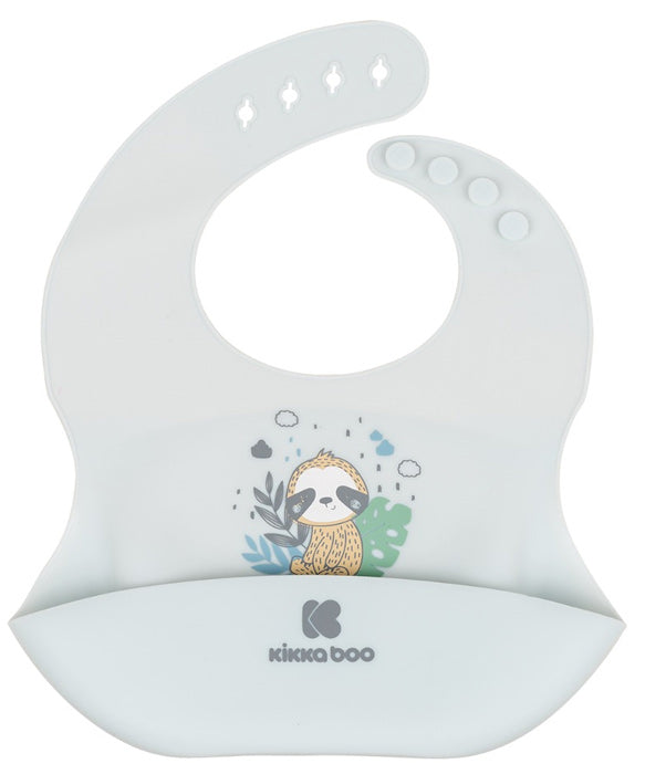 Babete de silicone Kikka Boo Savanna Friends Azul