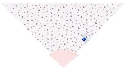 Babete bandana com mordedor Kikka Boo Savanna Pattern Rosa