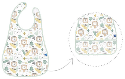 Babete com bolso Kikka Boo Savanna Pattern Menta