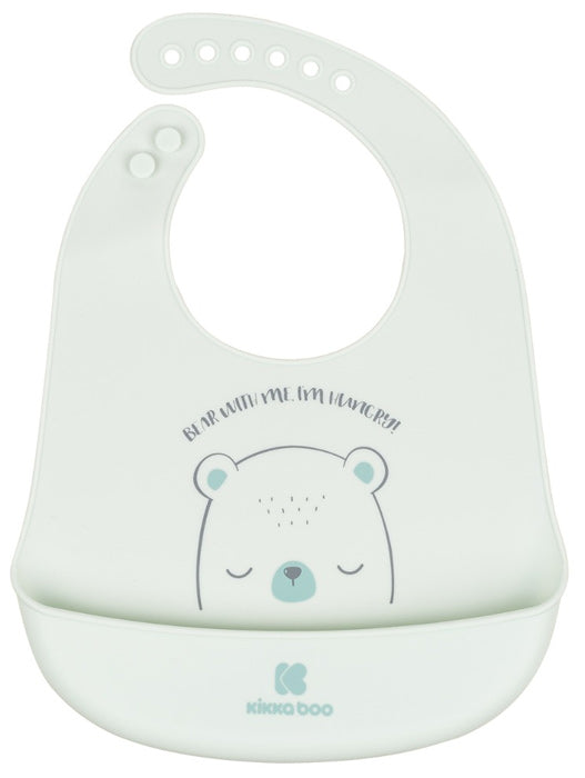 Babete de silicone Kikka Boo Bear With Me Menta