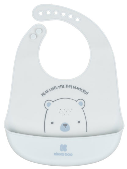 Babete de silicone Kikka Boo Bear With Me Azul
