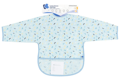 Babete com mangas compridas Kikka Boo Arty Azul Pattern