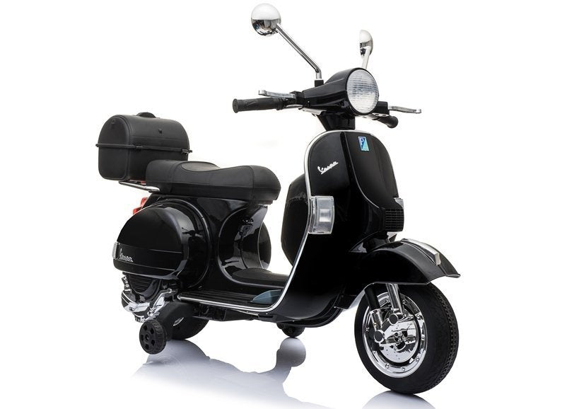 Scooter elétrica infantil Vespa preta