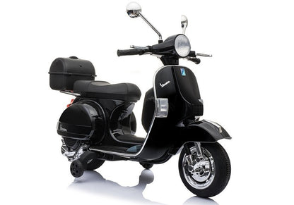 Scooter elétrica infantil Vespa preta