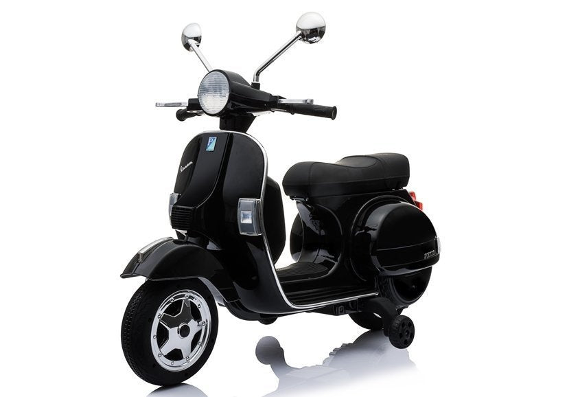 Scooter elétrica infantil Vespa preta