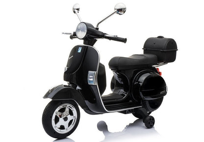 Scooter elétrica infantil Vespa preta