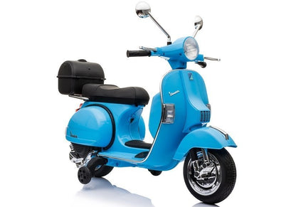 Scooter elétrica infantil Vespa azul