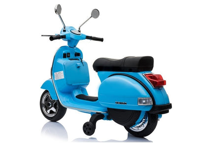 Scooter elétrica infantil Vespa azul