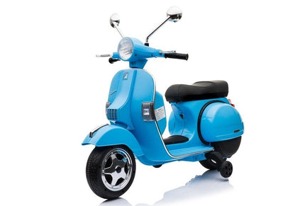 Scooter elétrica infantil Vespa azul