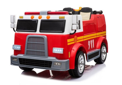 Camião de bombeiros vermelho elétrico infantil