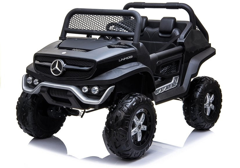 Carro elétrico infantil Mercedes Unimog preto