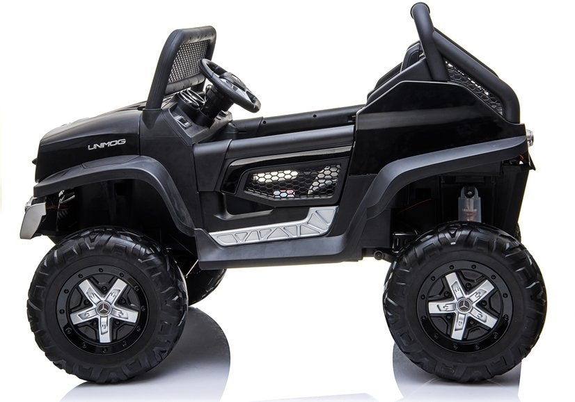 Carro elétrico infantil Mercedes Unimog preto