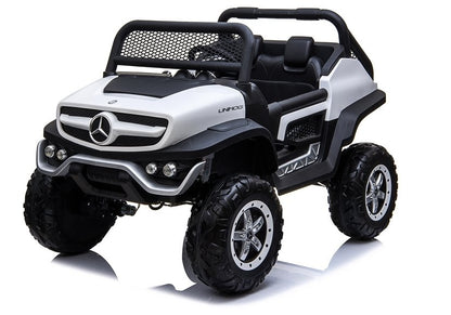 Carro elétrico infantil Mercedes Unimog branco