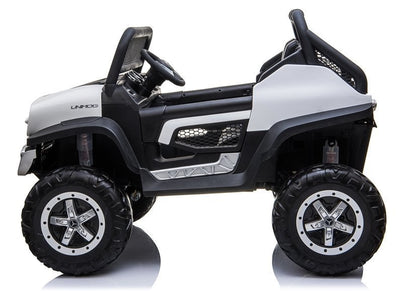Carro elétrico infantil Mercedes Unimog branco