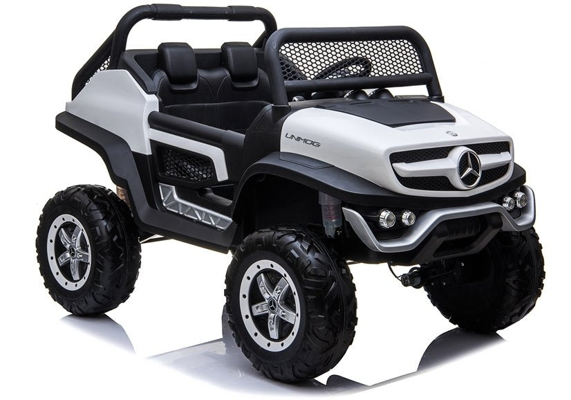 Carro elétrico infantil Mercedes Unimog branco