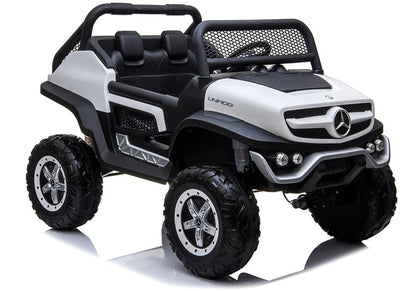 Carro elétrico infantil Mercedes Unimog branco