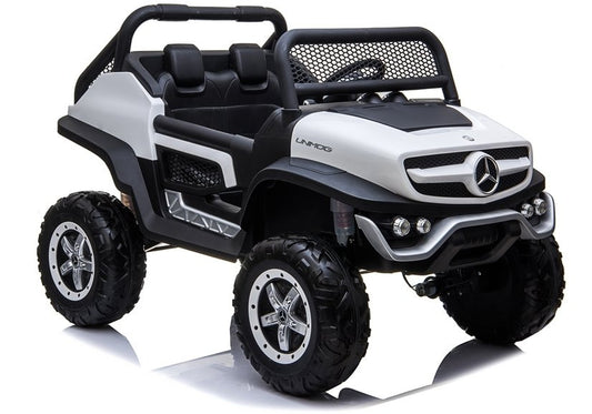 Carro elétrico infantil Mercedes Unimog branco